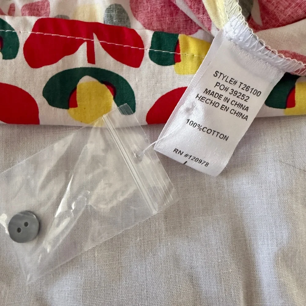 Entro Red and Yellow Tulip Print Boutique Blouse - Picture 4 of 5